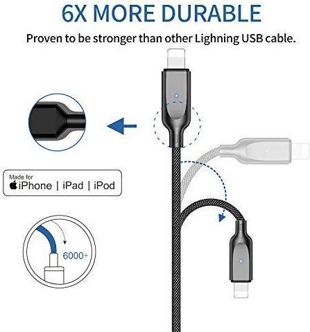 Produktbild Usams Cable USB USB-A - Lightning 1.9 m Black (IPYSUSB201) (1.90 m, USB 3.0)