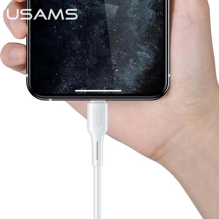 Actual product image Usams U43 USB-C to lightning fast charging cable 30W, White (1.20 m, USB 3.2 Gen 1, 30 W)
