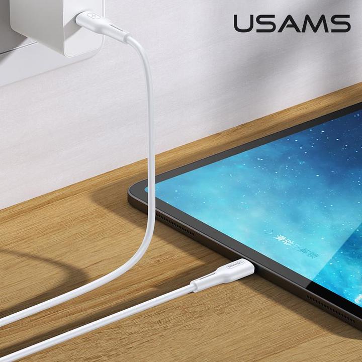 Actual product image Usams U43 USB-C to lightning fast charging cable 30W, White (1.20 m, USB 3.2 Gen 1, 30 W)