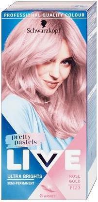 Immagine prodotto Schwarzkopf Live Ultra Brights Pretty Pastels tintura per capelli P123 Rose Gold (P123 Oro rosa)