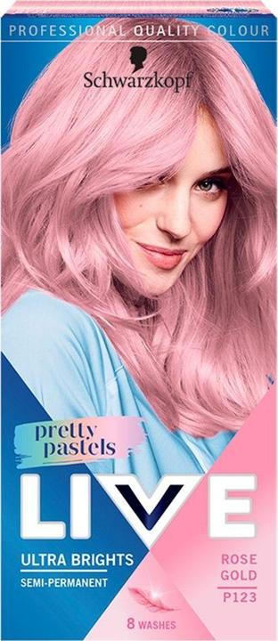 Immagine prodotto Schwarzkopf Live Ultra Brights Pretty Pastels tintura per capelli P123 Rose Gold (P123 Oro rosa)