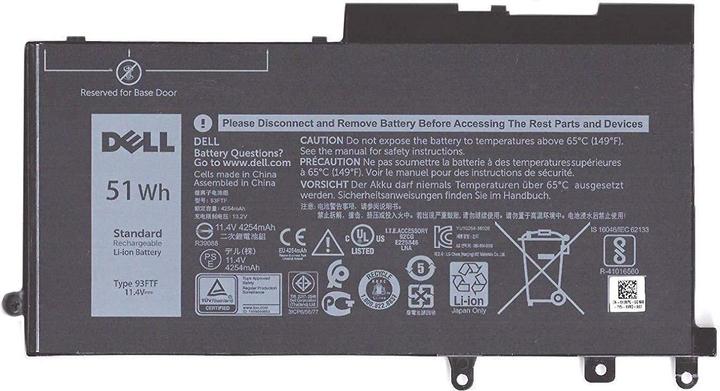Productafbeelding Dell Laptop batterij (3 Cellen, 4254 mAh)