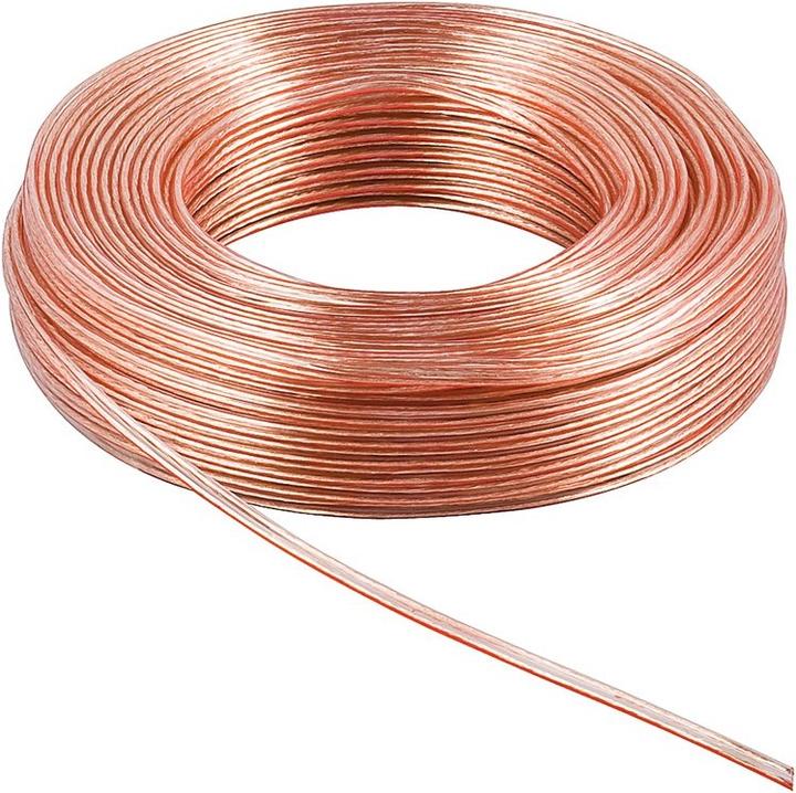 Actual product image Goobay Speaker Cable Transparent CU (50 m, 0.50 mm²)