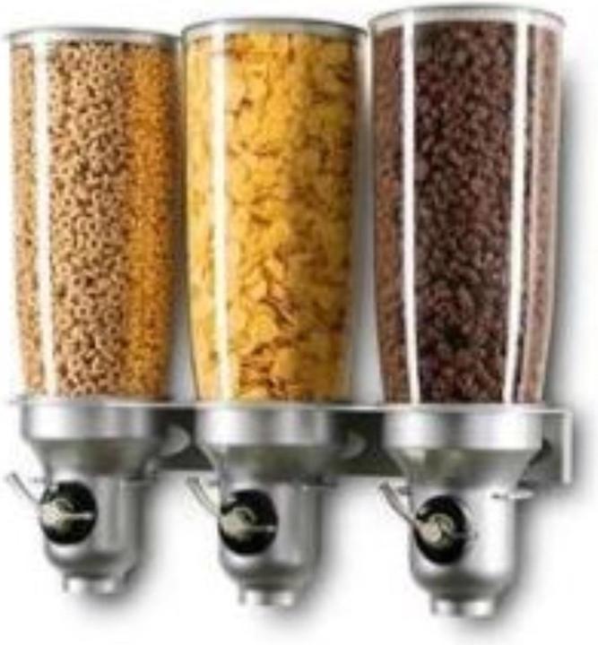 Actual product image Linum Cereal dispenser Free Flow 3x5lt wall-mounted 46.5x15.5x50cm