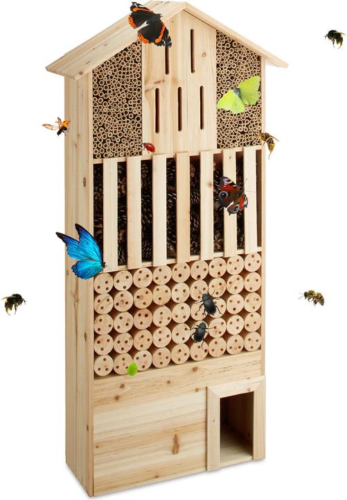 Actual product image Relaxdays Insect Hotel (Ladybirds, Lacewings, Bee, Wild bees, Butterflies)