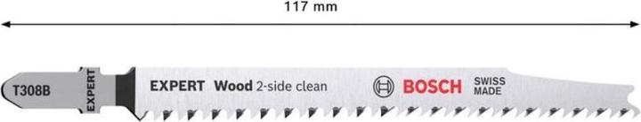 Image du produit Bosch Professional Zubehör Lame de scie sauteuse EXPERT 'Wood 2-side clean' T 308 B, 3 pièces