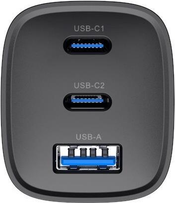Image du produit Havit UC20 - GaN 65 W Reiseladegerät mit drei Anschlüssen schwarz (65 W)