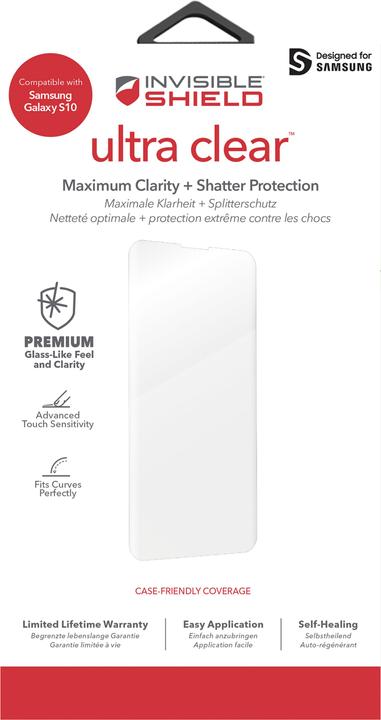 Actual product image Zagg InvisibleShield ultra clear Case Friendly (1 Piece, Vivo S10e)