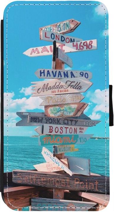 Image du produit PhoneLook Coque Wallet noir Cool Cities Directions (Apple iPhone 12)