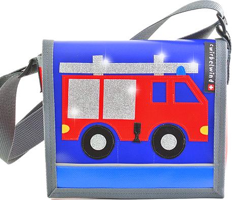 Cwirbelwind Kindergartentasche Feuerwehr 3 Glitzer
