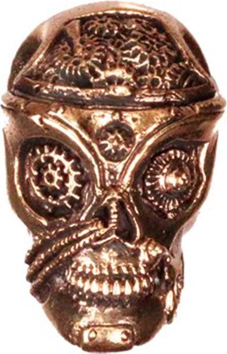 Star Piercing Ohrgewicht Schlüsselloch rosegold Totenkopf Steampunk (ohne Messing, Bronze)