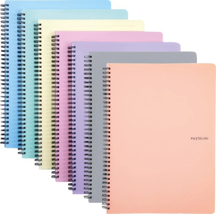 Produktbild Pastelini Spiralbuch (A4, Liniert, Harter Einband)