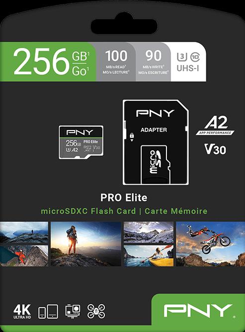 Image du produit PNY Pro Elite (256 Go, microSDXC, U3, UHS-I)