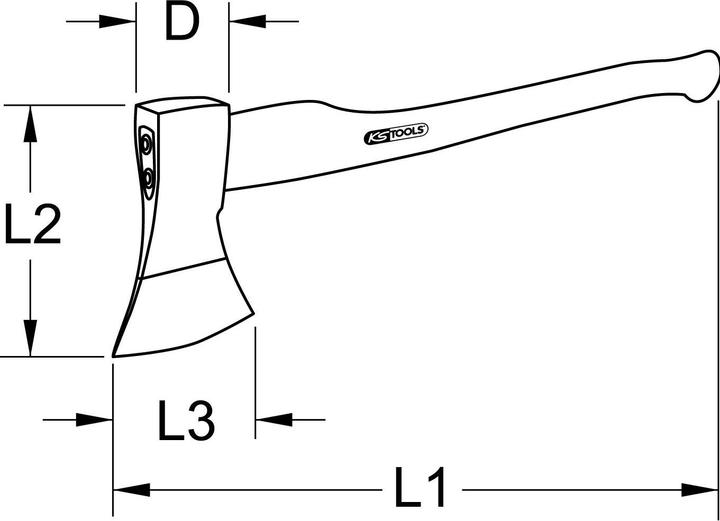 Actual product image KS Tools Wood axe