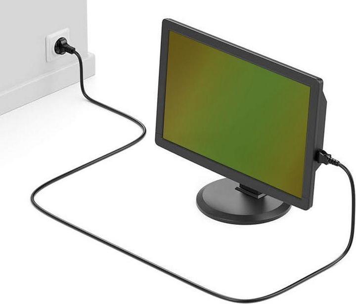 Image du produit equip Netzkabel Anschl. C18 -> Schukon. 180°gew. sw (3 m)