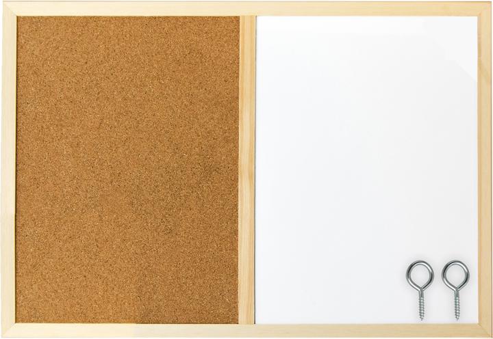 Actual product image Idena Combination board 60x40cm whiteboard and pinboard (Combination board, 60 x 40 cm)