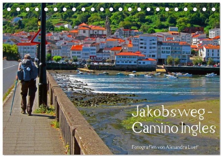 Produktbild Jakobsweg - Camino Ingles (Tischkalender 2025 DIN A5 quer), Monatskalender (A5, Deutsch)