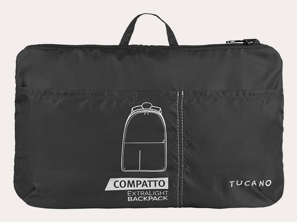 Produktbild Tucano Compatto Eco XL -kokoontaitettava reppu, musta