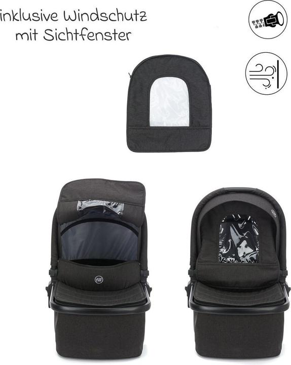 Produktbild Fillikid Kinderwagen 3 in 1 3-1 Kombi-Kinderwagen-Set Fill Jaguar mit