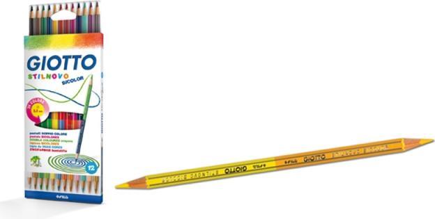 Actual product image Giotto Colored pencil Stilnovo Bicolor 12s (Multicolor, 12 x)