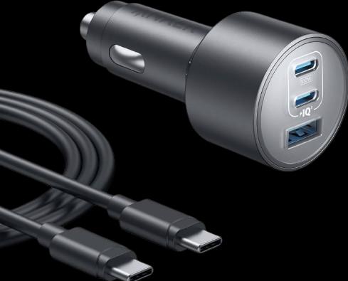 Actual product image Anker CAR CHARGER (167.5W, 3 PORTS) WITH