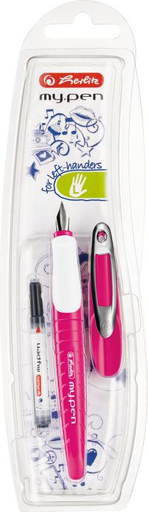 Actual product image Herlitz School fountain pen my.pen L nib /white (Pink/White, 1 x)