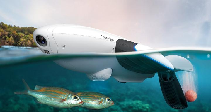 Actual product image PowerVision PowerDolphin Wizard, with remote control and fishing function (120 min, 2100 g, 12 Mpx)