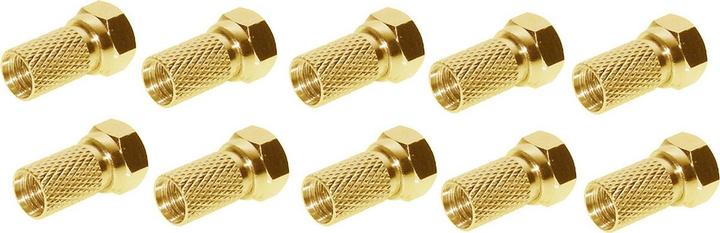 Image du produit Shiverpeaks SHVP 85009-10AG Connecteur F 6.7 plaqué or avec grand écrou 10 (Câble d'antenne)