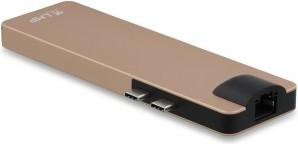 Produktbild LMP USB-C Compact Dock 4K 8 Port, HDMI, Mini-DP, Eth., USB 3.0, SD/microSD, USB-C, Alu., gold *New (USB-C, 8 Ports)