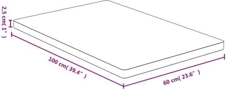 Produktbild VidaXL Bryce (60 x 2.5 x 100 cm)