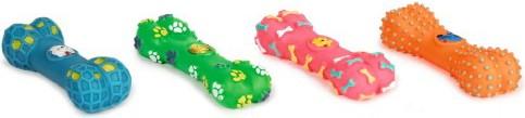 Actual product image Beeztees Bz Vinyl Bone With Paw Print (Dog chew toy)