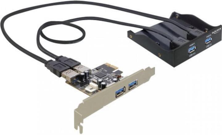 Delock Pannello frontale e scheda PCI Express