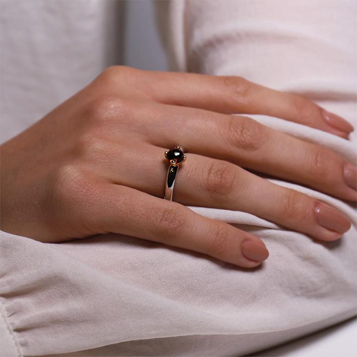 Image du produit Ti Sento Milano Bague cognac bicolore 12126CO (56, Argent 925)