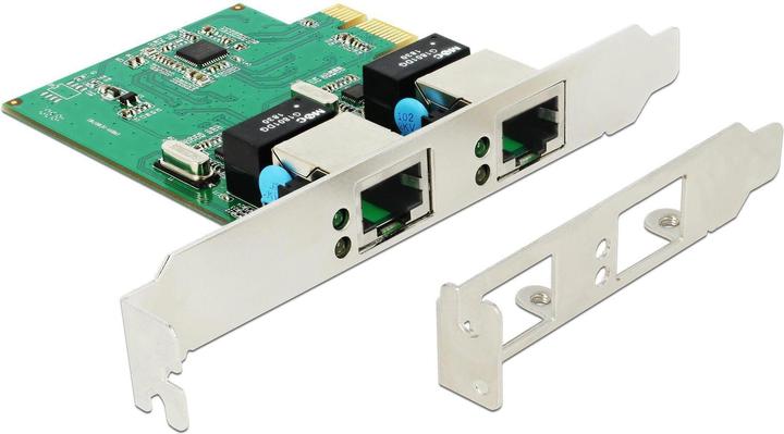 Actual product image Delock Network card 2 ports, 1Gbps Realtek RTL8111H chipset (PCI Express 1.0)
