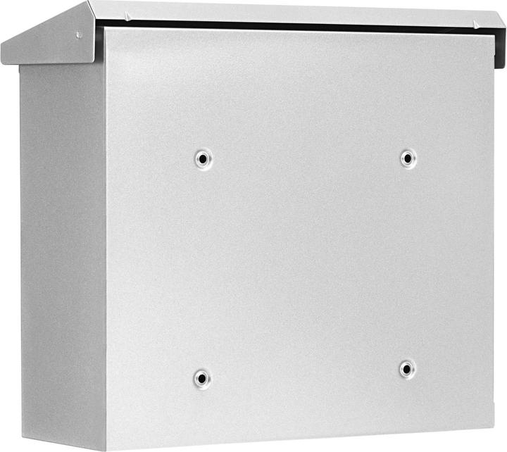 Actual product image Burg Wächter Galvanised steel letter box WxHxD 380/340/148 mm Comfort 913 silver with opening stop