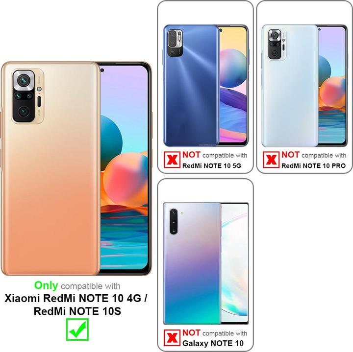 Immagine prodotto Cadorabo Libro Invis. Coperchio magnetico (Xiaomi Redmi Nota 10S, Xiaomi Mi Note 10)