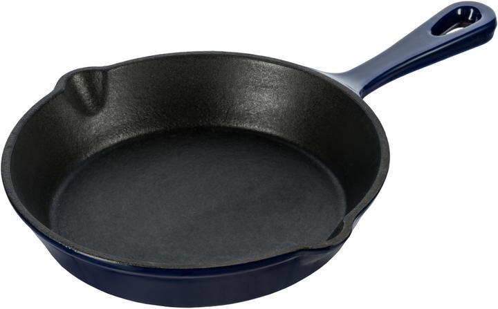 poêle en fonte émaillée 15.5 cm, bleu (15.50 cm, Poêle à frire, Fonte)