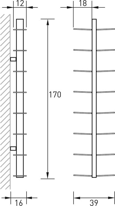 Radius Design Booksbaum (39 x 16 x 170 cm)