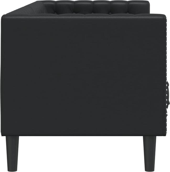 Produktbild VidaXL Chesterfield Sofa 3-Sitzer Couch Sessel Polstersofa Schwarz Kunstleder (Chesterfield)