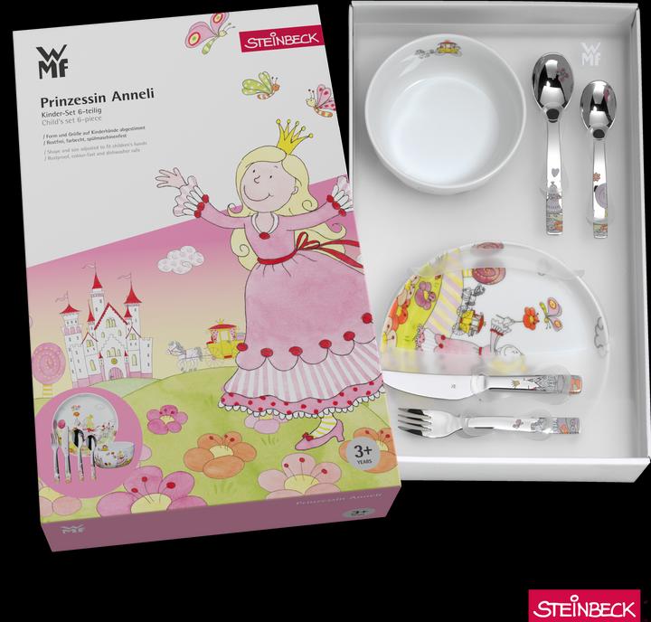 Produktbild WMF Kindergeschirr Kinderbesteck 6tlg Prinzessin Anneli Edelstahl poliert spülmaschinengeeignet