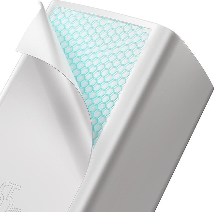 Actual product image Baseus GaN2 Lite Quick ChargerC+U 65W EU White (65 W)