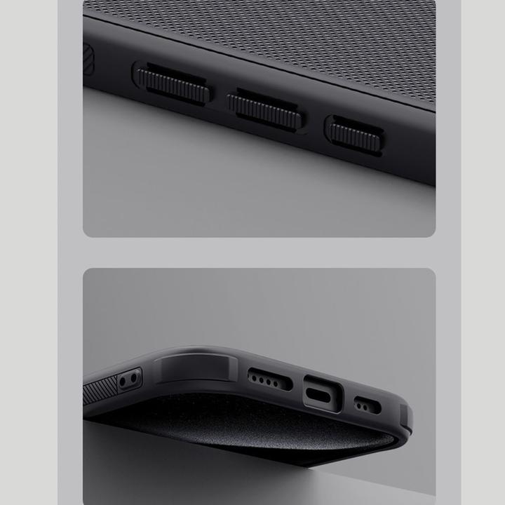 Actual product image Nillkin Super Frosted Shield Pro case for iPhone 16 Pro 6,3" black (Apple iPhone 16 Pro)