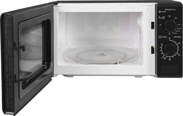 Actual product image Exquisit MW802G black, with grill function (20 l)