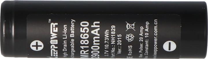 Image du produit Keeppower Batterie IMR18650 - 10A (Flat Top) (1 pcs, 18650, 2900 mAh)