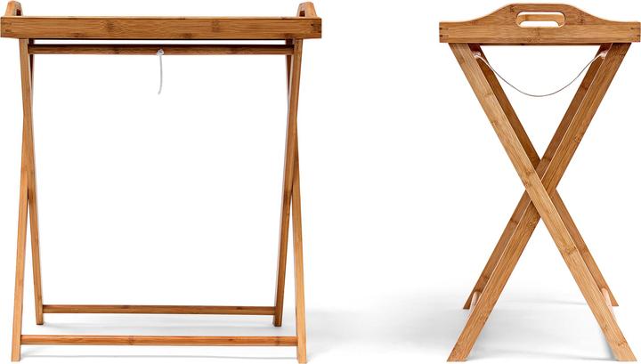 Relaxdays Tabletttisch Bambus