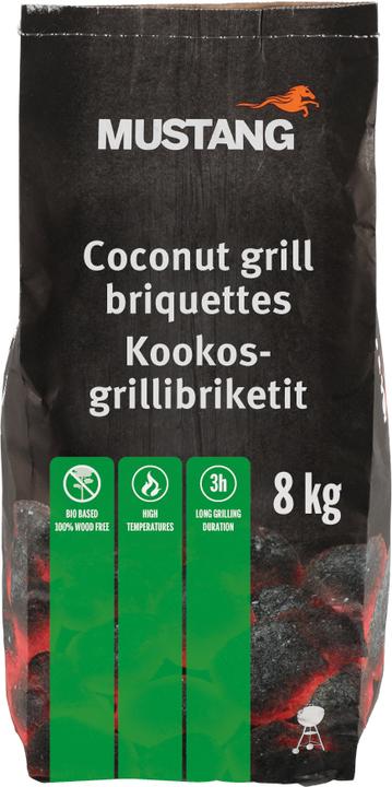 Actual product image Mustang Grill Coconut Grill Briquettes 8 kg (8.10 kg)