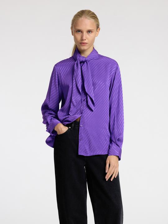 Image du produit Selected Femme Blouse en satin à noeuds (36)