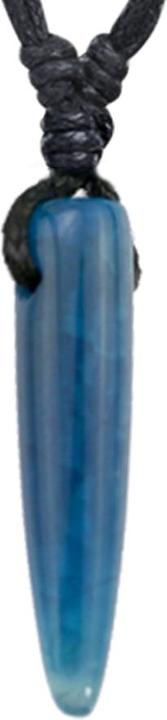 Immagine prodotto Star Piercing Collana con ciondolo in pietra d'agata blu nero Dente (senza ottone, Mnerale)