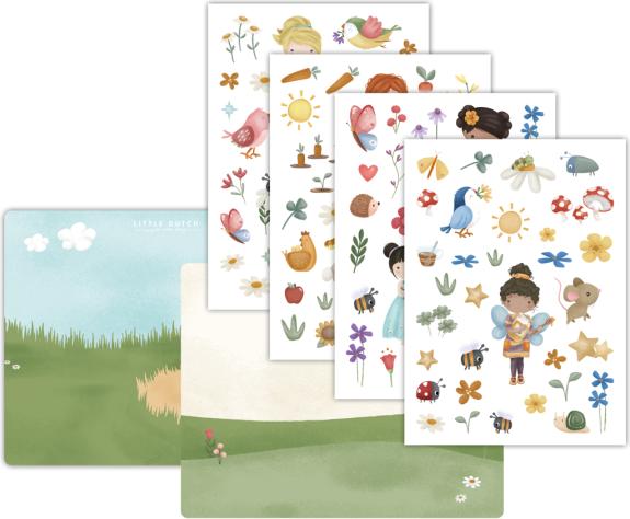 Produktbild Little Dutch Fenstersticker Rosa und Friends