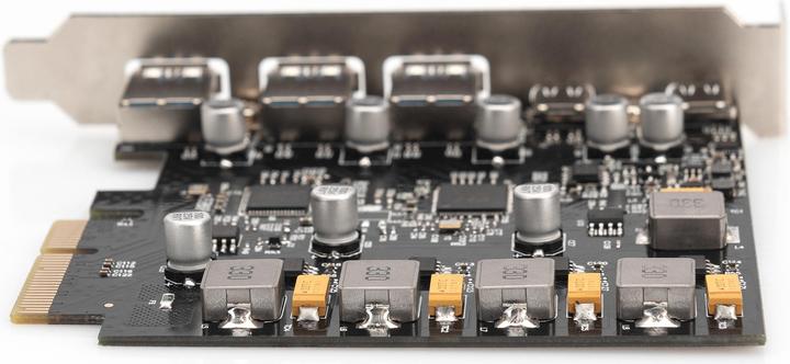 Actual product image Digitus PCIe card 2x USB-C + 3x USB A